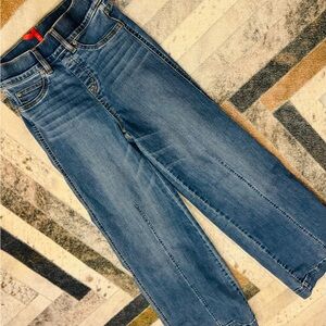 SPANX Premium Jeans. High-rise, Wide Leg, Creased, Stretchy. XSP